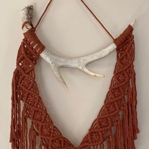 Handmade antler macrame